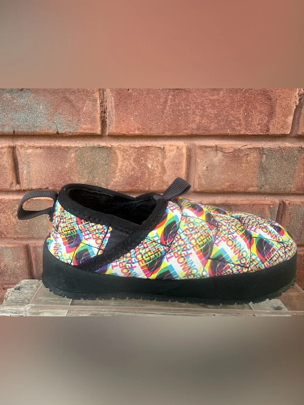 North Face Little Kids SZ 12 Thermoball Traction Mule ll Slippers Shoes Print